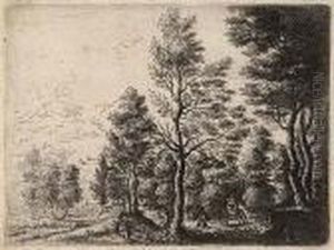 Landscape With A Man Leading A Donkey Landscape With A Man Leading A Donkey