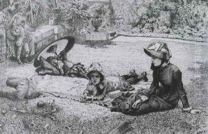 En Plein Soleil (Etching) (In The Sulight) by James Jacques Joseph Tissot