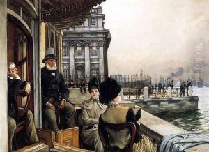 TheTerrace Of The Trafalgar Tavern, Greenwich, London by James Jacques Joseph Tissot