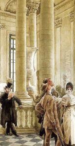 Au Louvre (or Visiteurs etrangers au Louvre) by James Jacques Joseph Tissot