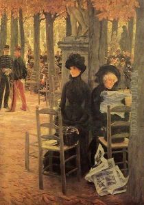 Without a Dowry aka Sunday in the Luxembourg Gardens by James Jacques Joseph Tissot