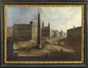 Piazza San Giovanni In Laterano by (circle of) Wittel, Gaspar van (Vanvitelli)