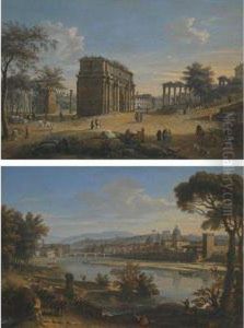 Rome, A View Of The Campo 
Vaccino With The Arch Of Septimiusseverus And The Temple Of Saturn by (circle of) Wittel, Gaspar van (Vanvitelli)