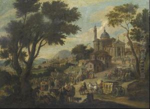 Festa Paesana In Un Paesaggio