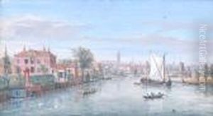 A View Of Amersfoort From The
North Withvarious Vessels On The River Eem In The Foreground, The Onze
Lievevrouwetoren (tower Of Our Lady) Beyond A View Of Amersfoort From The
North Withvarious Vessels On The River Eem In The Foreground, The Onze
Lievevrouwetoren (tower Of Our Lady) Beyond