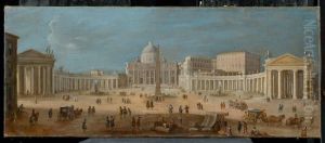 View Of St Peter's Square In Rome. by (circle of) Wittel, Gaspar van (Vanvitelli)