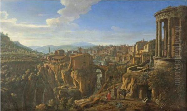 A View Of Tivoli, With The Temple Of Vesta And The Bridge Of Sanmartino - view 1