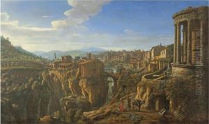 A View Of Tivoli, With The Temple Of Vesta And The Bridge Of Sanmartino
