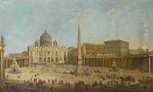 Saint Peter's Square, Rome by (circle of) Wittel, Gaspar van (Vanvitelli)