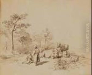 Paesaggio Con Figure Ed Armenti by (circle of) Wittel, Gaspar van (Vanvitelli)