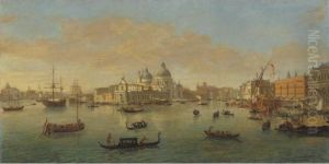 Venice, A View Of The Bacino Di
San Marco Looking West, With The Punta Della Dogana And The Church Of
Santa Maria Della Salute by (circle of) Wittel, Gaspar van (Vanvitelli)