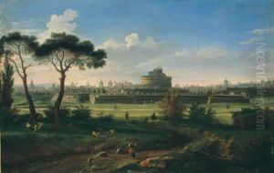 Vue De Rome Avec Le Chateau Saint-ange