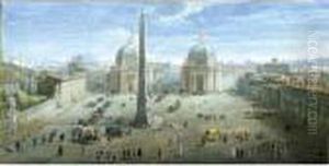 View Of The Piazza Del Popolo by (circle of) Wittel, Gaspar van (Vanvitelli)
