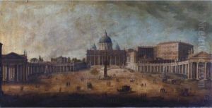 Rome, A View Of St. Peter's Square by (circle of) Wittel, Gaspar van (Vanvitelli)