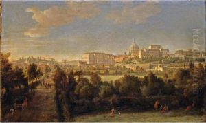 Rome, A View Of Saint Peter's Basilica And The Vatican Seen From Prati Di Castello