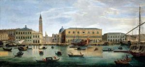 Venice, A View Of The Riva Degli Schiavoni With The Palazzo Ducale And The Piazzetta by (circle of) Wittel, Gaspar van (Vanvitelli)