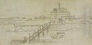 Veduta Di Castel Sant'angelo by (circle of) Wittel, Gaspar van (Vanvitelli)