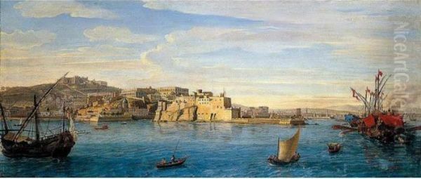 A Prospect Of Naples From The Sea, Looking North East Towards The Castel Dell'ovo - view 1