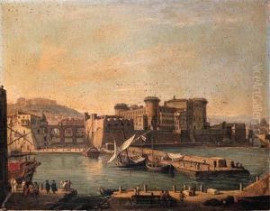 The Darsena, Naples by (circle of) Wittel, Gaspar van (Vanvitelli)