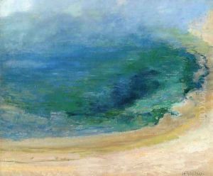 Edge Of The Emerald Pool Yellowstone by John Henry Twachtman
