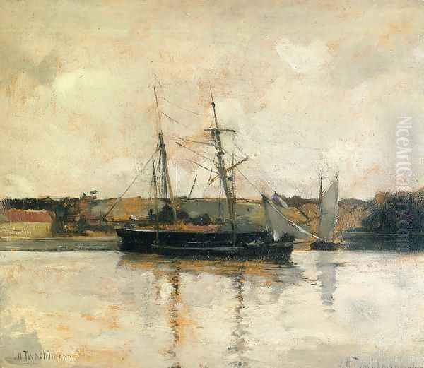 Sailing Boats Dieppe Harbor - view 1