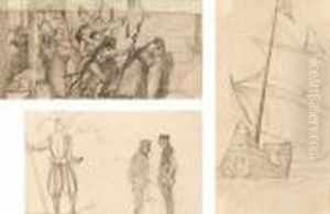 Scena Con Figure In Costume by Scipione Vannutelli