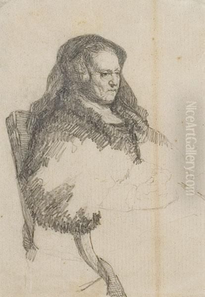 La Madre Dell'artista, Da Rembrandt - view 1