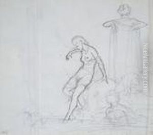 Schizzo Con Figure Femminili by Scipione Vannutelli