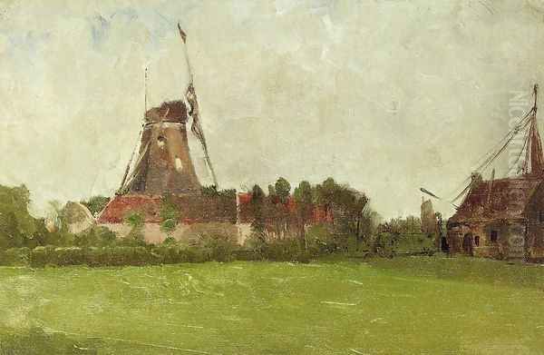 Holland Aka Windmill In The Dutch Countryside - view 1