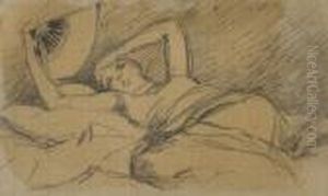 Donna Sdraiata Con Ventaglio