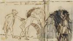 Figure In Costume Presso Una Finestra