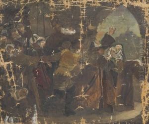Scena Storica Con Suore E Soldato by Scipione Vannutelli