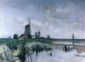 Windmills by John Henry Twachtman