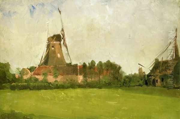 Windmill In The Dutch Countryside - view 1