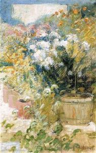 In The Greenhouse by John Henry Twachtman