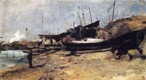 The Boat Yard by John Henry Twachtman
