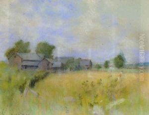 Pasture With Barns Cos Cob by John Henry Twachtman