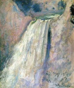 Waterfall Yellowstone by John Henry Twachtman