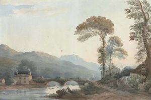 The Bridge At Beddgelert, North Wales by John Varley