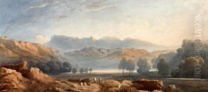 Mountainous River Landscape, Possibly North Wales