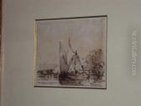 Thames Barges At Anchor - view 1