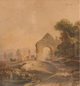 Cattle Resting At The Edge Of Town by John Varley