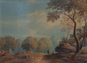 Lake Scene With Figures Lake Scene With Figures