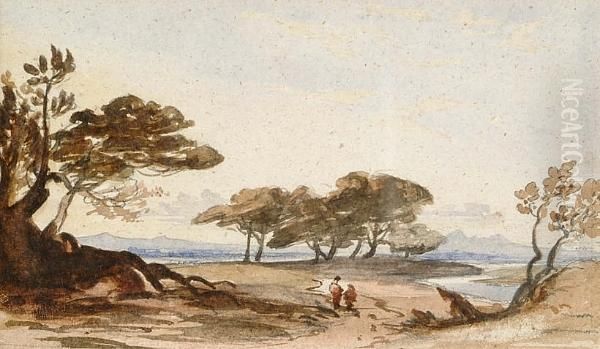 Figures In A Rural Landscape - view 1