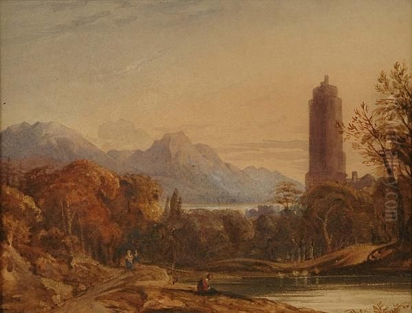 Landscape With Tower And Figures - view 1