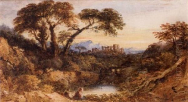 Figures Near A Lake - view 1