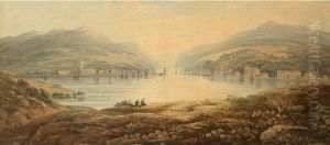 East And West Looe, Cornwall by John Varley