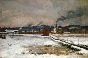 Winter Mill Creek Valley Cincinnati by John Henry Twachtman