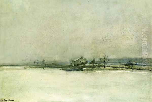 Winter Landscape With Barn - view 1