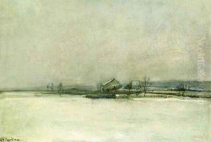 Winter Landscape With Barn Winter Landscape With Barn